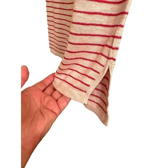 J Jill Linen Blend Sweater with Flounce Sleeve - Picture 7 of 9